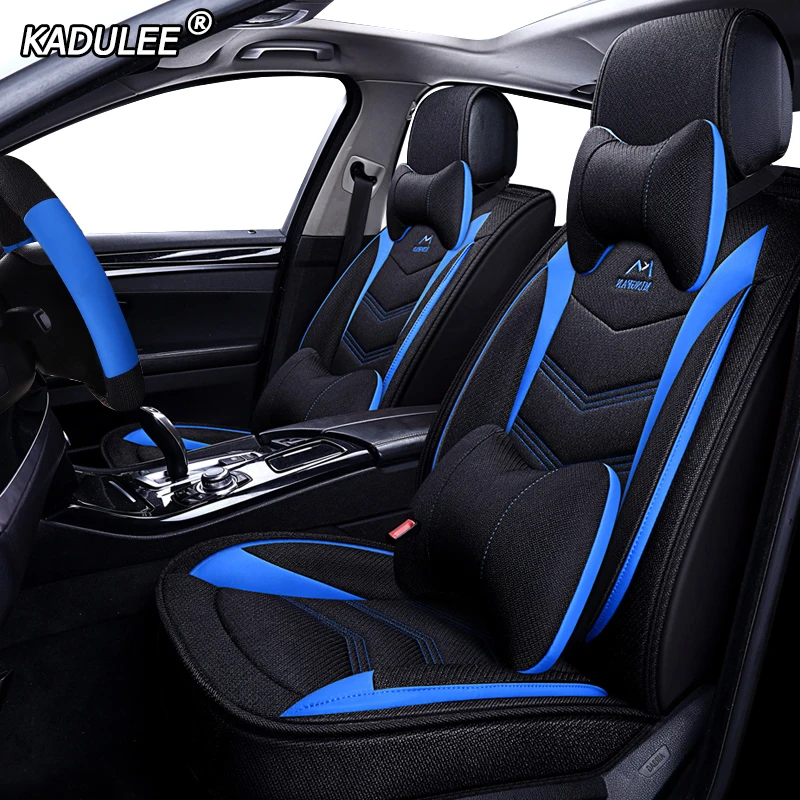 Чехлы на сиденья автомобиля KADULEE льняные для Ford mondeo Focus 2 3 kuga Fiesta Edge Explorer fiesta fusion