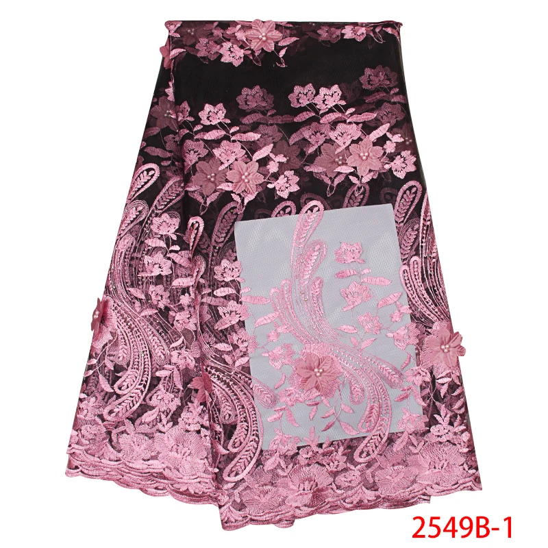 Кружевная ткань 3D из тюля с камнями в нигерийском стиле для женщин KS2594B-4 2019 |