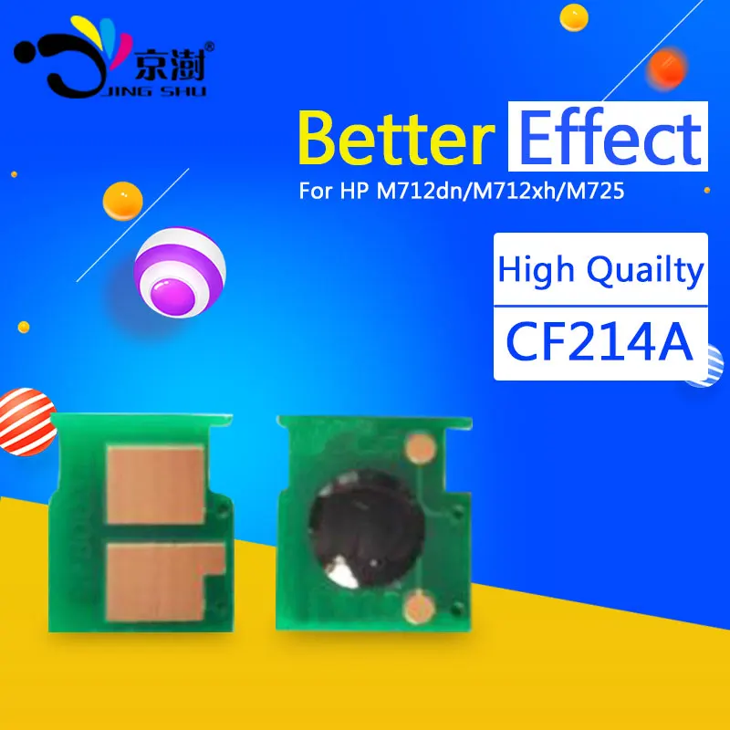 10 шт. чип картриджа с тонером CF214A 214A для hp LaserJet Enterprise 700MFP M712dn M712xh M725 700 712 725