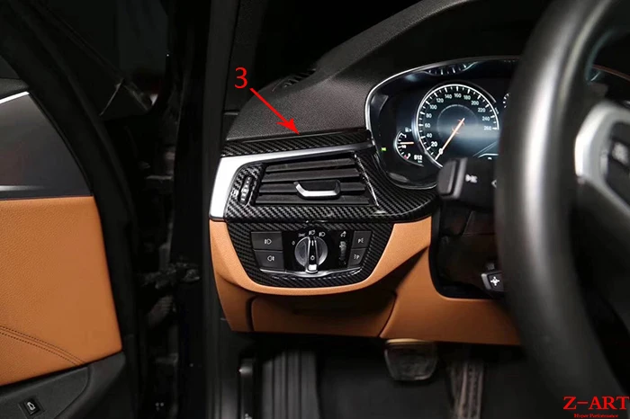 Натуральный сухой углеродное волокно внутренняя отделка для BMW Все новые 5 серии