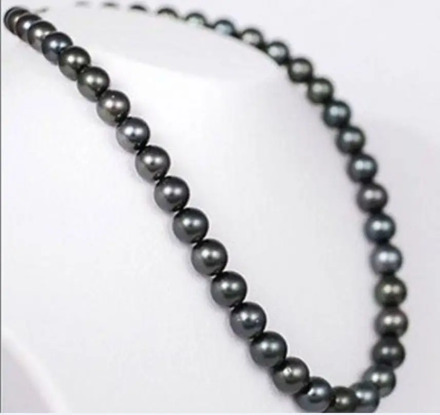 Free Shipping&gt&gtnew hot GENUINE Natural south sea 9-10MM black pearl necklace 18INCH 14k | Украшения и аксессуары
