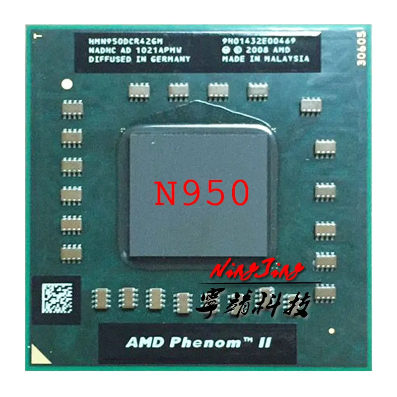 AMD Phenom II четырехъядерный мобильный N950 2,1 ГГц четырехъядерный процессор с четырехъядерным процессором HMN950DCR42GM разъем S1