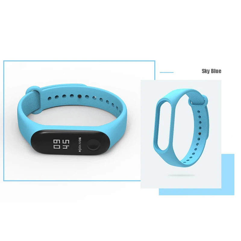 5 шт. mi Band 3 Аксессуары Pulseira band ремешок сменный силиконовый для Xiao умный браслет на