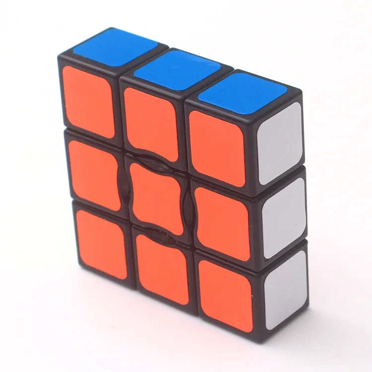Черный Новое поступление 1X3X3 флоппи волшебная игрушка куб головоломка Прорезыватель вход Развивающий кубик дропшиппинг - Цвет: Черный