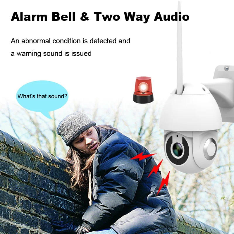 Heanworld WiFi камера PTZ 2MP наружная 1080P высокоскоростная купольная Беспроводная ip