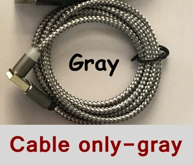 Cable-only-Gray Новые 3 в 1 Многофункциональный магнитный кабель для зарядки телефона Тип-C эффектом приближения C зарядкой Micro-USB 8-Pin Супер Магнитная Адсорбция w/светодиодный - Цвет: Cable-only-Gray