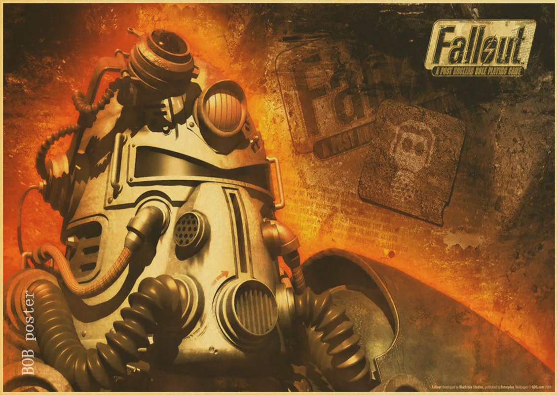 Винтажные плакаты рок Fallout игры аниме Настенные Украшения Дома Ретро плакат Декор для стен в винтажном стиле принты - Цвет: M037