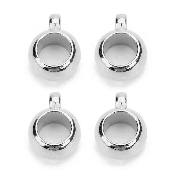 8mm rhodium 100 шт./компл. браслетов, ожерелий, диаметр-Пластик 5 мм отверстие под бусины для самостоятельного изготовления Браслеты розовое золото Цвет Свободные Spacer Бусины с подвесными, сделай сам, ювелирное изделие - Цвет: 8mm rhodium