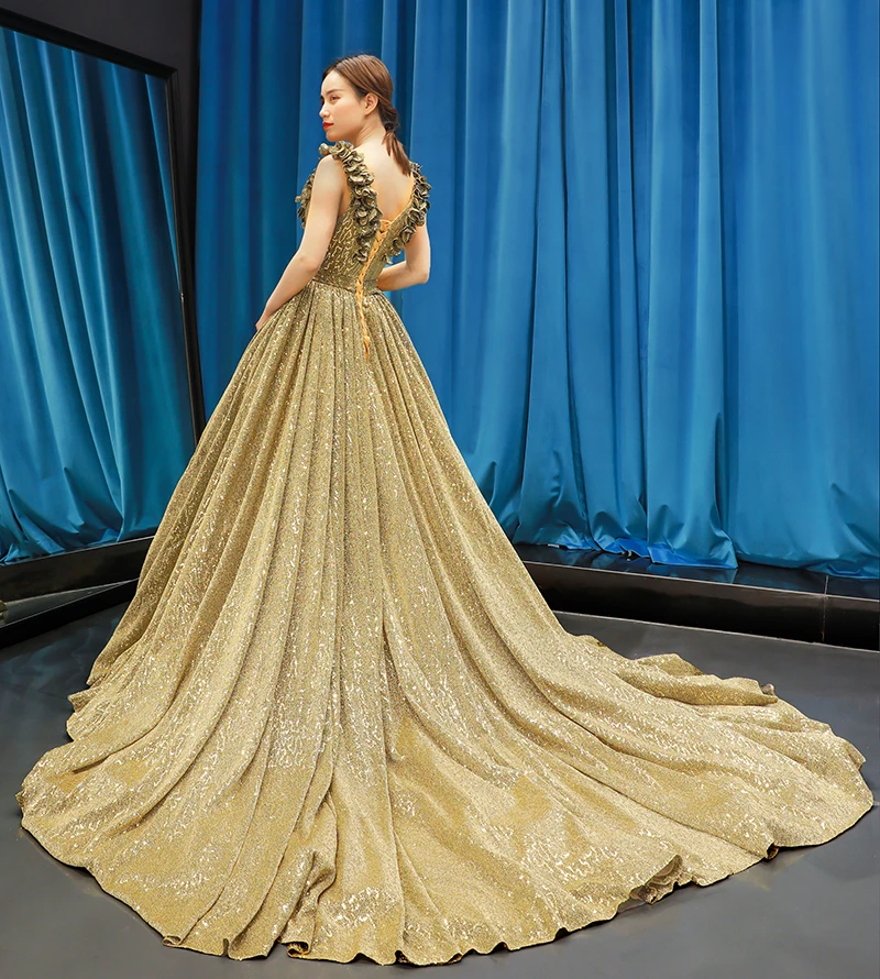 J66793 jancember shiny long evening dress with glitter sexy sleeveless A-line formal dress with train платье блестящее вечернеe