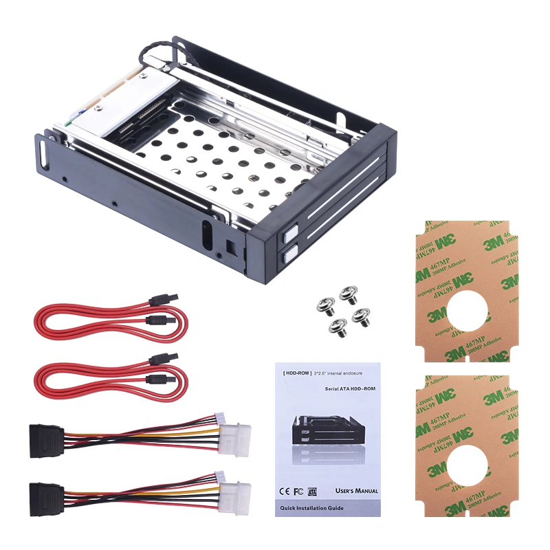 Uneatop ST2522 2-Bay 2," Алюминиевый Чехол SATA HDD внутренний корпус