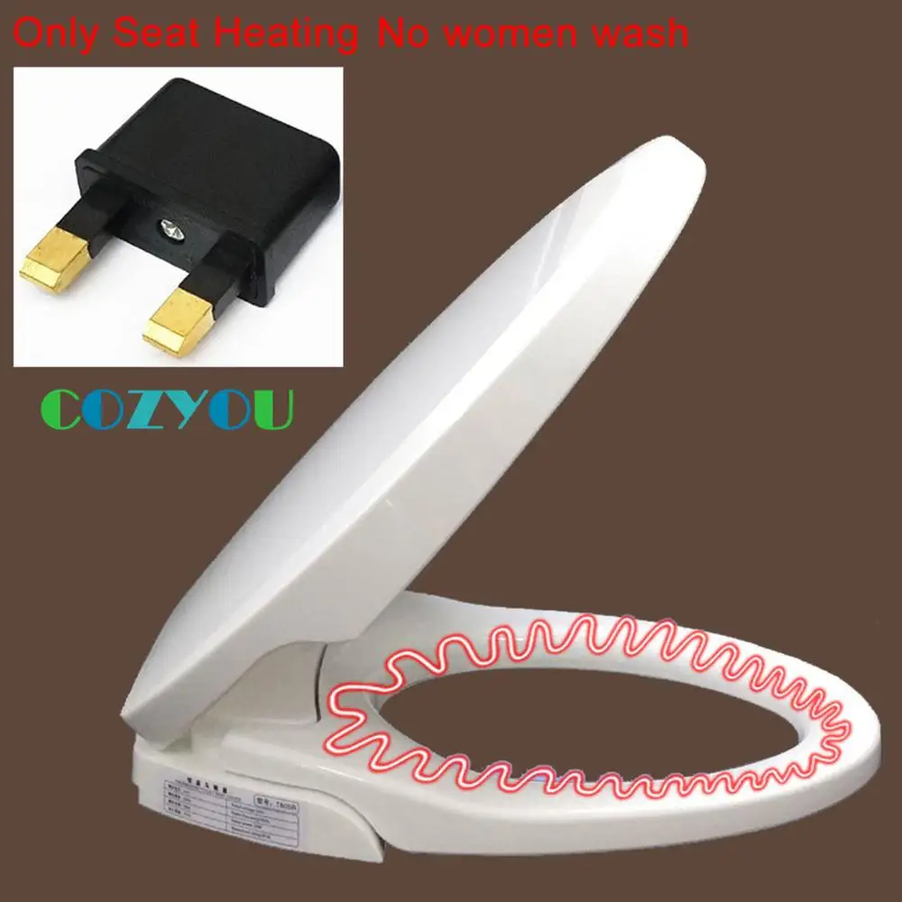 Heating Отопление биде COZYOU унитаз беде сиденье для унитаза самоочищающаяся крышка для унитаза с функцией биде Форма V безгласный Медленно закрыть PP Материал Напряжение 100 V-250 V мощность 28 W женский стиральная сопла wc - Цвет: Heating