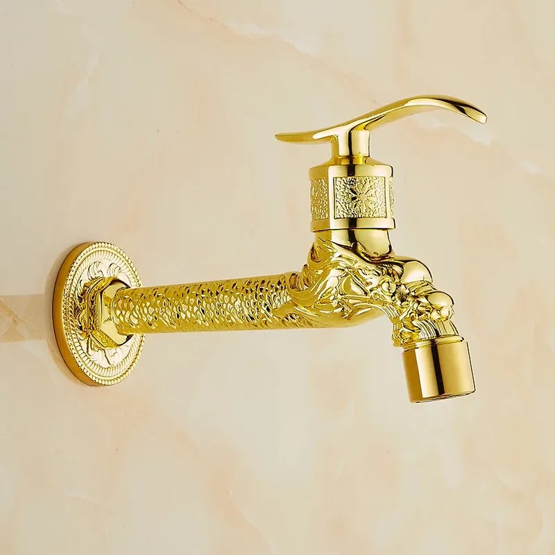 Кран с одной холодной шваброй кран для раковины сада и холодного золотой