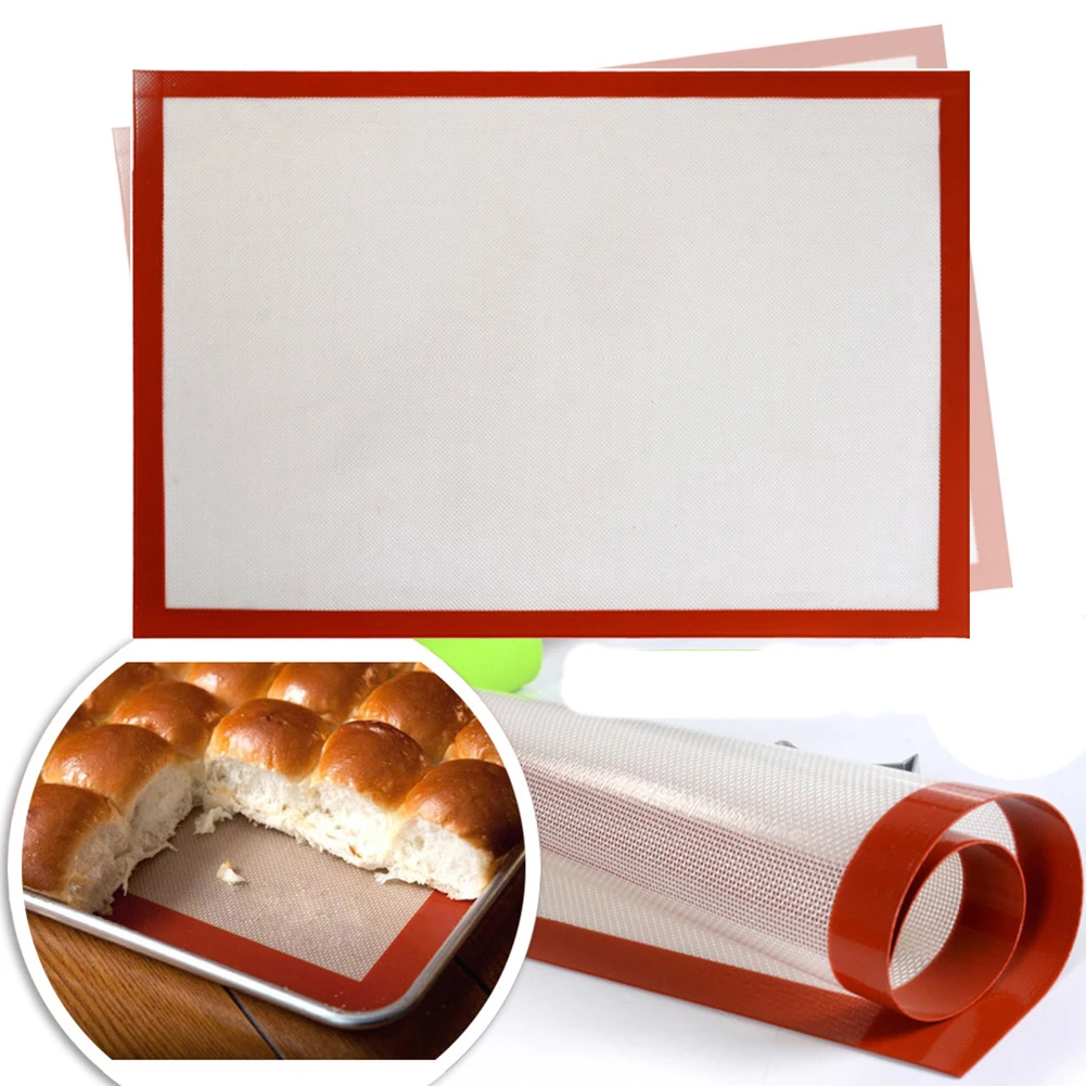 Silicone Baking Mat Reusable Prefessional Non-Stick Fiberglass Food Grade Heat Resistant Macaron Cake Bread | Дом и сад