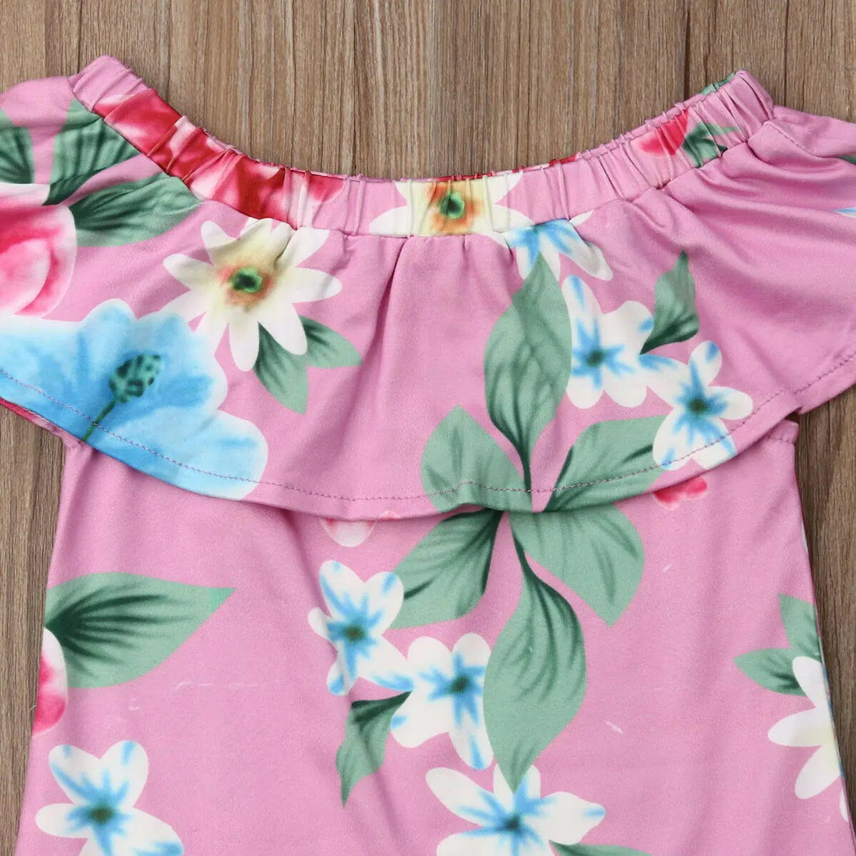 Новинка милый комбинезон с оборками и цветочным рисунком для новорожденных