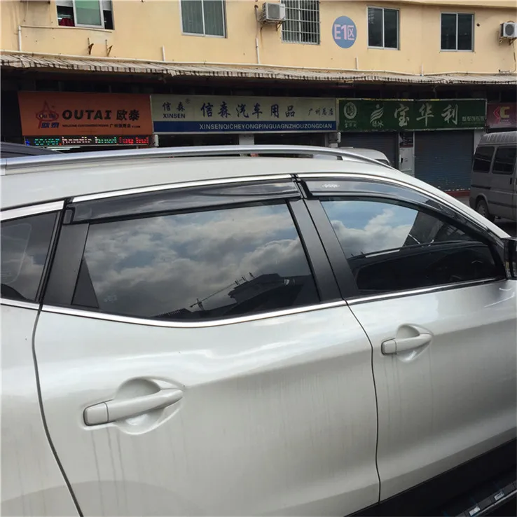 For Qashqai Plastic Window Visor 2016-2019 Vent Shades Sun Rain Deflector Guard Auto Accessories 4PCS/SET | Автомобили и