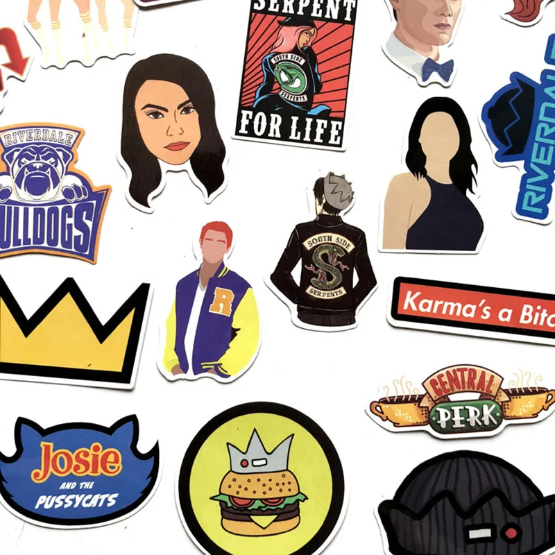 35 шт./лот ривердейл наклейка для ноутбука скейтборда багажа автомобиля