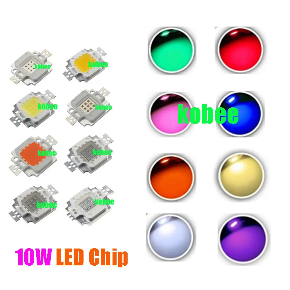 Высокомощный светодиодный чип 10 Вт LED натуральный холодный теплый белый красный