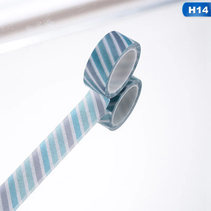 H14 Новое поступление 1 шт. 15 мм* 5 м Единорог Фламинго васи лента милый кактус шаблон маскирующая лента декоративная клейкая лента для скрапбукинга - Цвет: H14