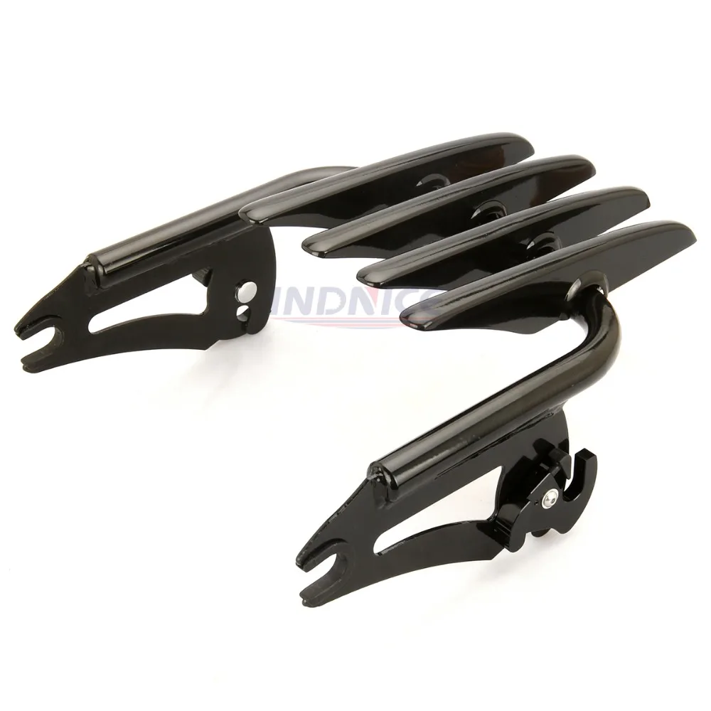 Black Sissybar Backrest + Docking hardware kit +Luggage rack for harley Touring Street Glide FLHX roadking ultra CVO 2014-2017 | Автомобили