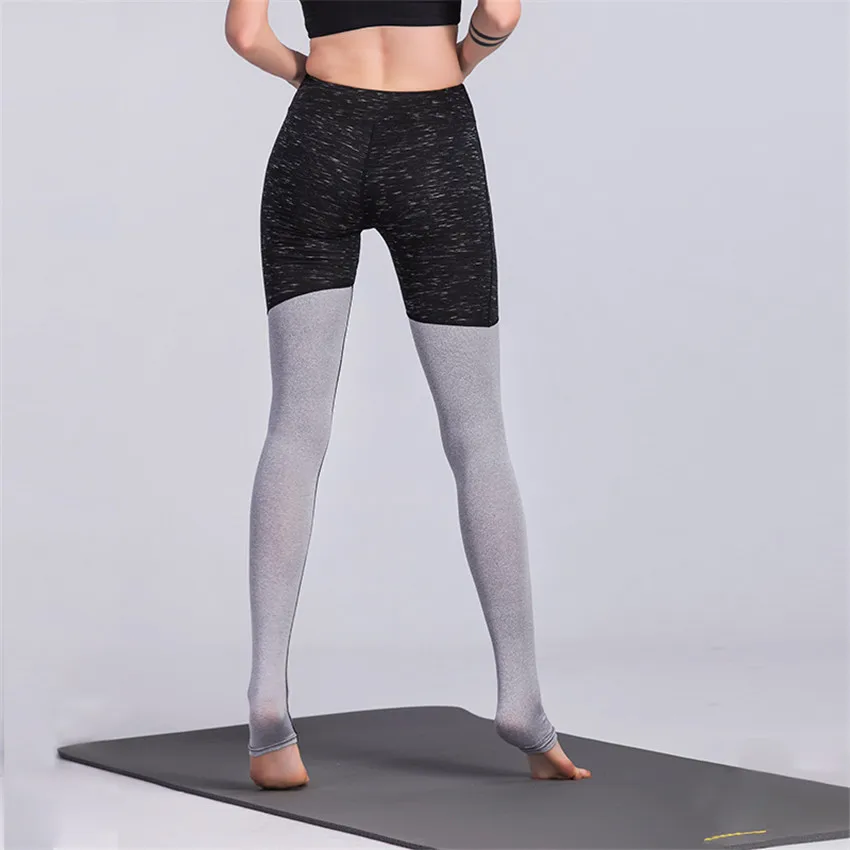 Dragon Fit Black Gray Patchwork Yoga Pants Women Running Elastic Fitness Leggings Breathable Quick Drying Sport Female | Спорт и