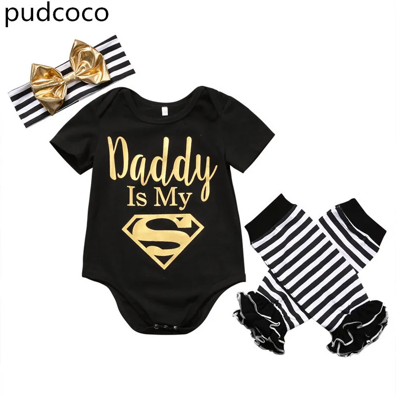 pudcoco US Stock 2017 Baby Boys Romper socks Hair hoop 3pcs Outfits Set Clothes baby Boy clothes Newborn Infant |