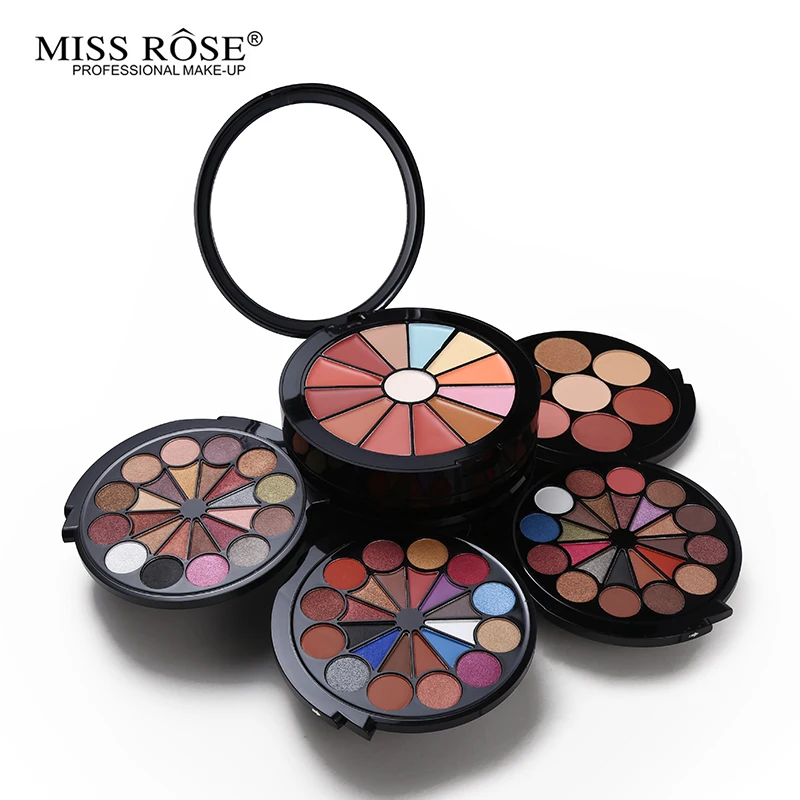 Miss Rose 92 цветной набор для макияжа с зеркалом 72 тени матовые и мерцающие век +