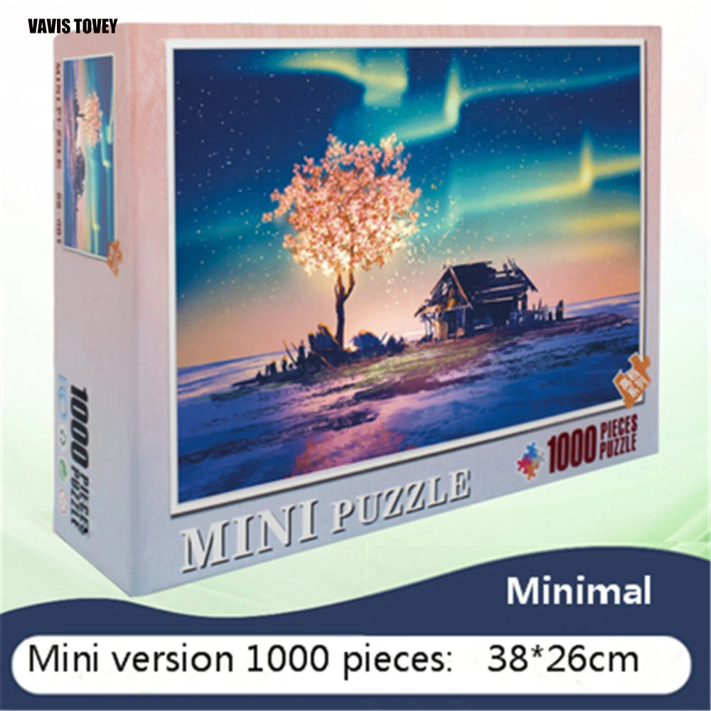 VAVIS TOVEYMini 1000 шт. самая маленькая 3d головоломка сложная древесная целлюлозная