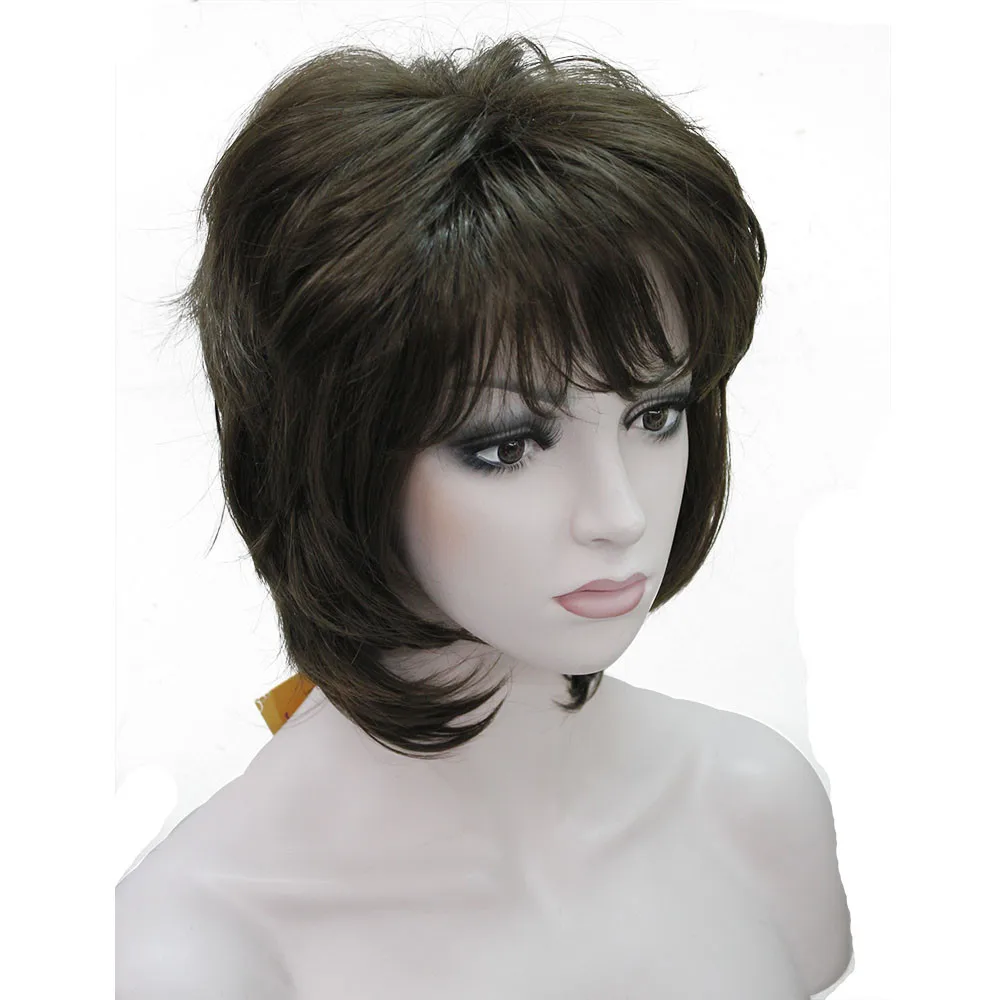 StrongBeauty, Женский синтетический парик, короткие волосы, Рыжий/блонд, натуральные парики, монолитные слоистые прически