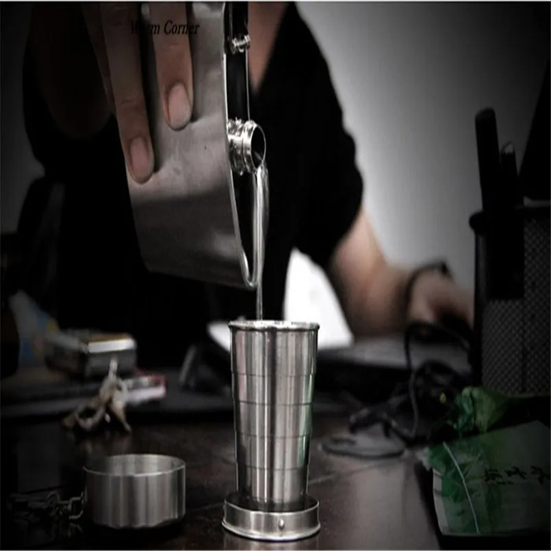 2017 телескопическое складное кольцо для ключей из нержавеющей стали высокое