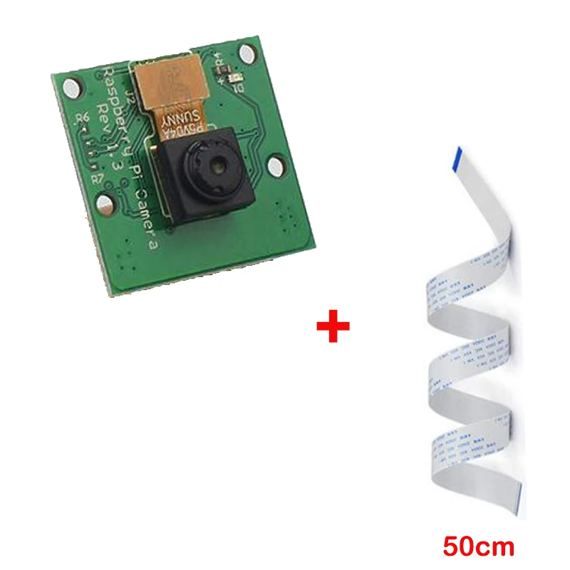 as picture Модуль для камеры Raspberry Pi 5MP 1080p с ленточным кабелем для камеры 30 см Pi Zero и кабелем для камеры 50 см Pi 3 для Raspberry Pi B+ 2 - Цвет: as picture
