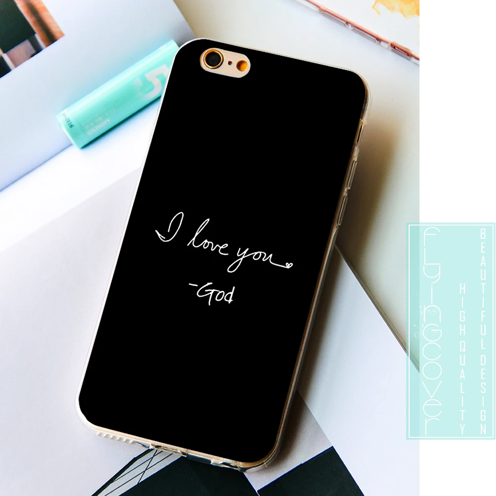 Coque I love You God Clear Soft Silicone Phone Cases for iPhone XS Max XR X 7 8 6 6S Plus 5S 5 SE 5C 4S 4 iPod Touch Cover. |