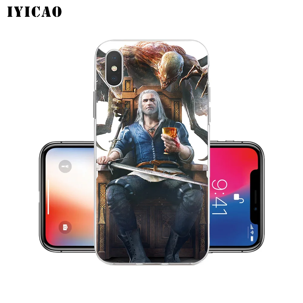 IYICAO Ведьмак 3 игра Мягкий силиконовый чехол для телефона iPhone X XR XS MAX 6 6s 7 8 Plus 5 5S SE