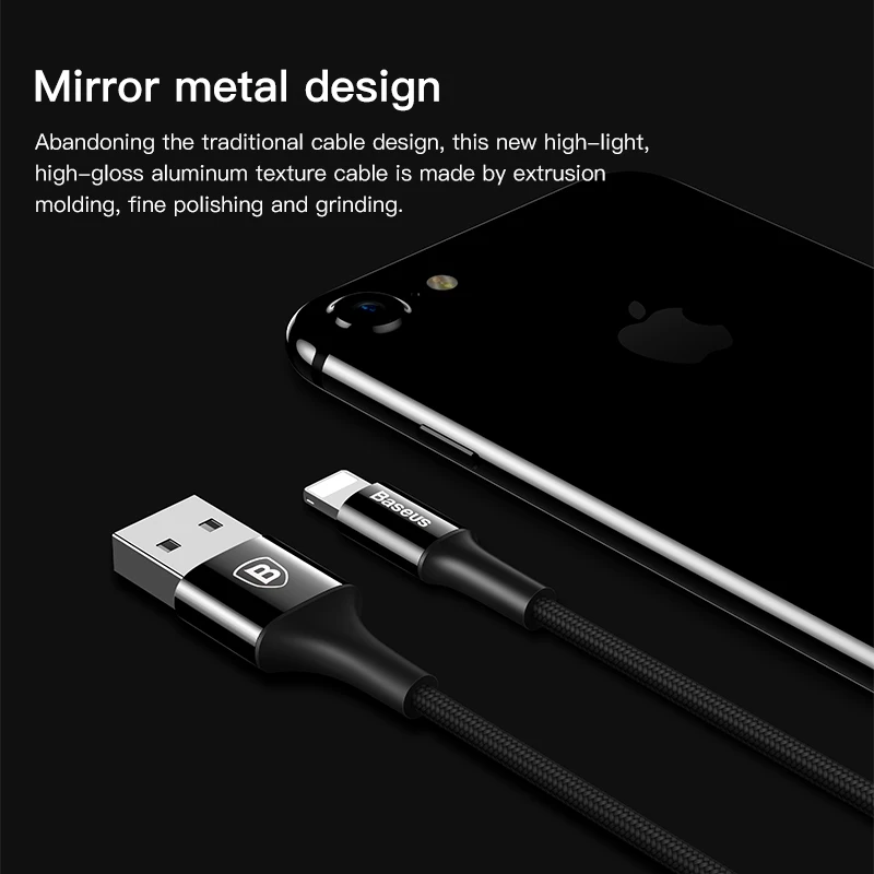 Usb-кабель Baseus Lighting для iPhone X XS Max XR 8 7 6 6s Plus 5 5S SE iPad, шнур для быстрой зарядки и передачи данных, кабели для мобильных телефонов