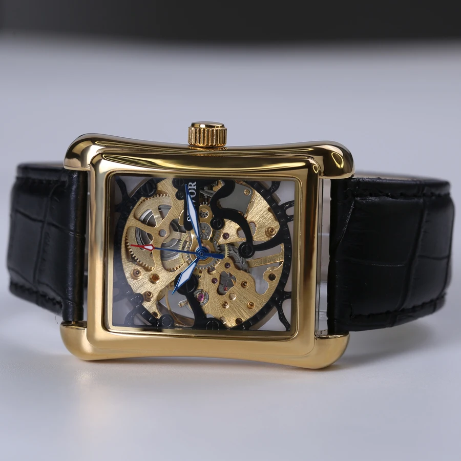 Часы наручные SEWOR Мужские механические винтажные брендовые часы-скелетоны с