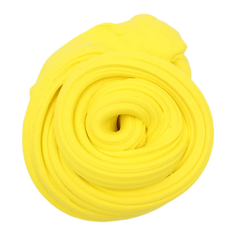 Yellow Slime Красочные Пушистые Floam Slime пенопластовые бусины поставки антистресс хлопковая глина волшебный песок игрушка Интеллектуальный Пластилин для детей - Цвет: Yellow Slime
