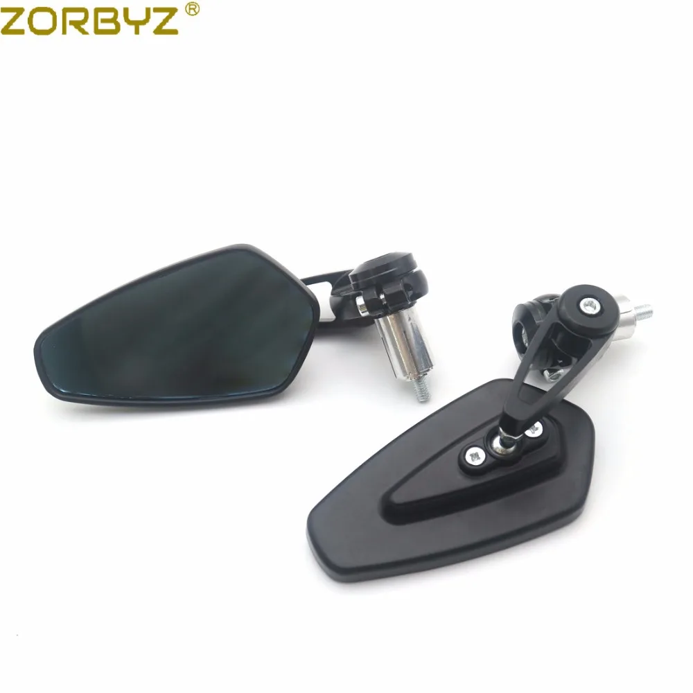 ZORBYZ Универсальный 7/" 22 мм черный мотоцикл алюминиевый рычаг управления конец заднего вида боковое зеркало для Honda Yamaha Suzuki