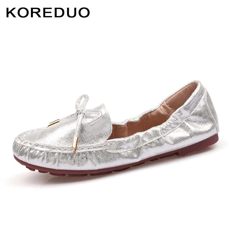 Koreduo Для женщин туфли на плоской подошве Новые галстук бабочка Повседневная