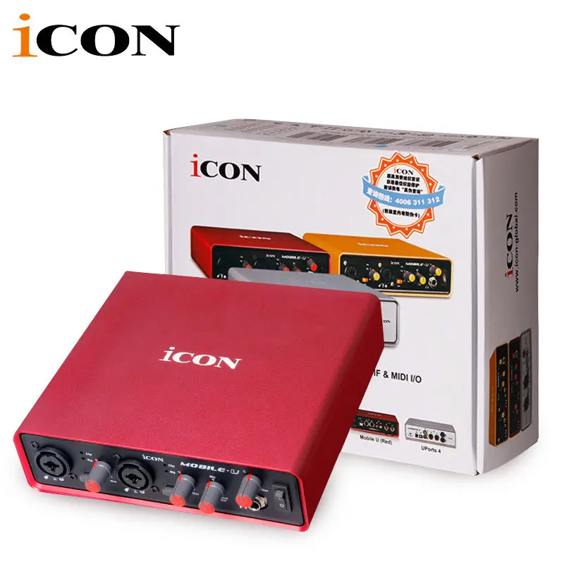 Звуковая карта ICON U для мобильного телефона 4 в 1/4 выхода интерфейс USB записи