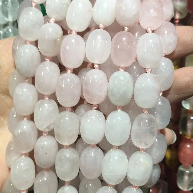 Rose quartz Натуральный камень ожерелье тигр ожерелье глаза ожерелье с кварцевым камнем 21 цвет на выбор 10x14 мм 18 дюймов - Окраска металла: Rose quartz