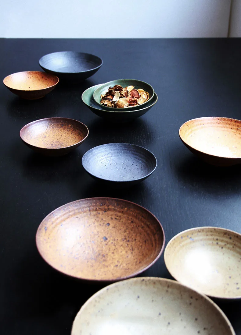 Фарфоровая посуда тарелка в японском стиле Дзен для десерта салата ручной работы