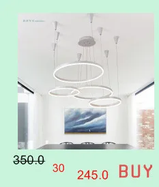 Modern led Chandeliers for Kitchen Dining Room Living Room Suspension luminaire White/Black Aluminum Hanging Chandeliers avize