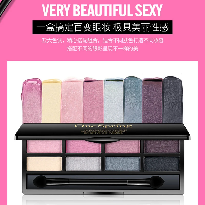 8 цветов Тени для век макияж глаз искусство минеральный мерцающий палитра