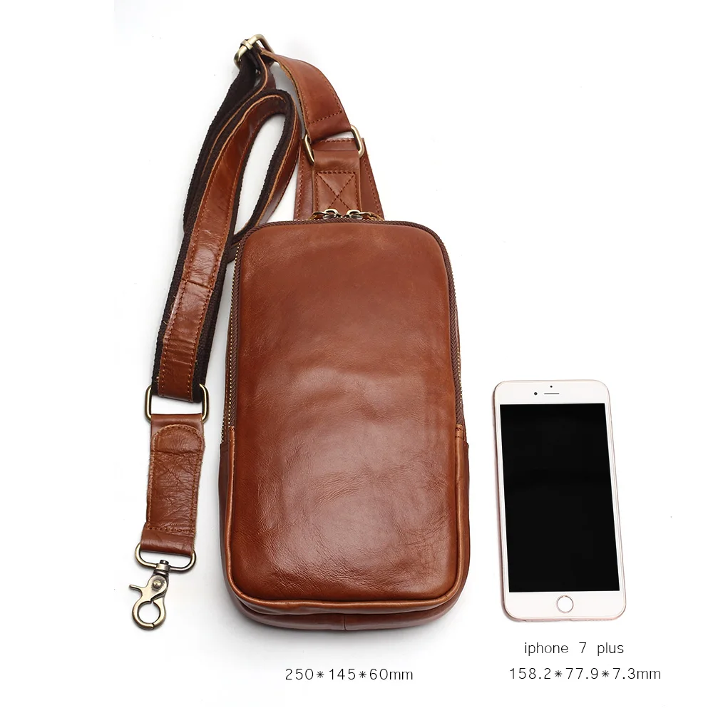 Мужская модная Ретро сумка из 100% натуральной кожи для отдыха и путешествий