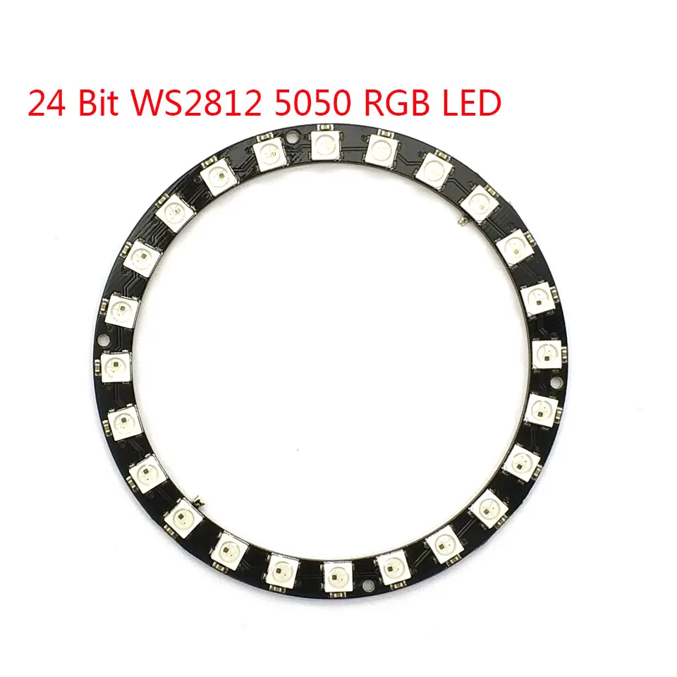 

WS2812B Module Strip 24 Bits 24 X WS2812 5050 RGB LED Ring Lamp Light With Integrated Drivers Ws2812 RGB 24