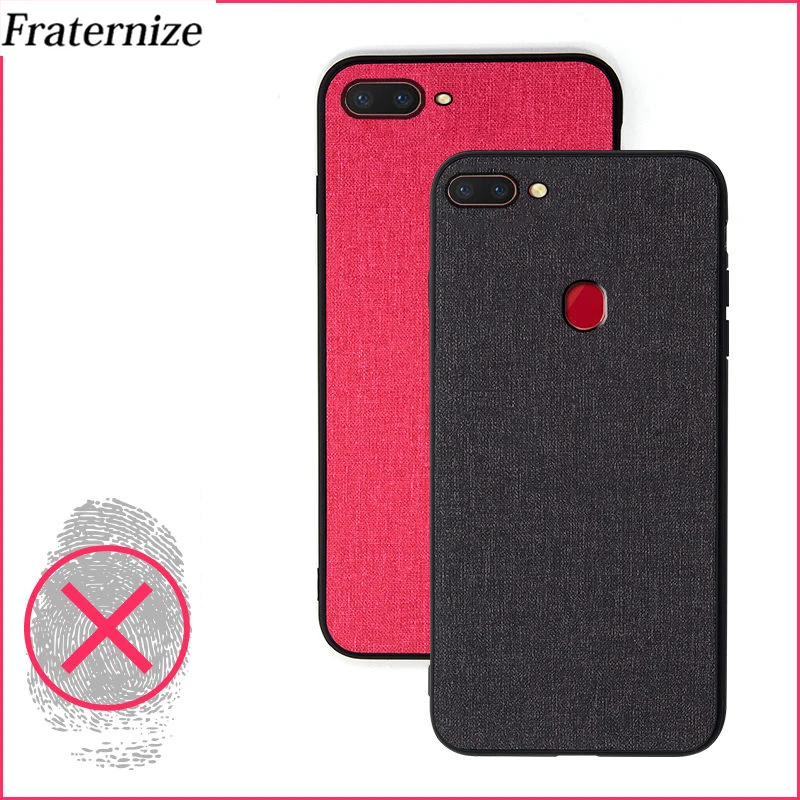 Fabric leather Case For OPPO Realme 1 A3S A5 A3 R15 Pro F7 F9 F17 Find X TPU Soft Silicone Bumper Cloth Canvas Back Cover | Мобильные