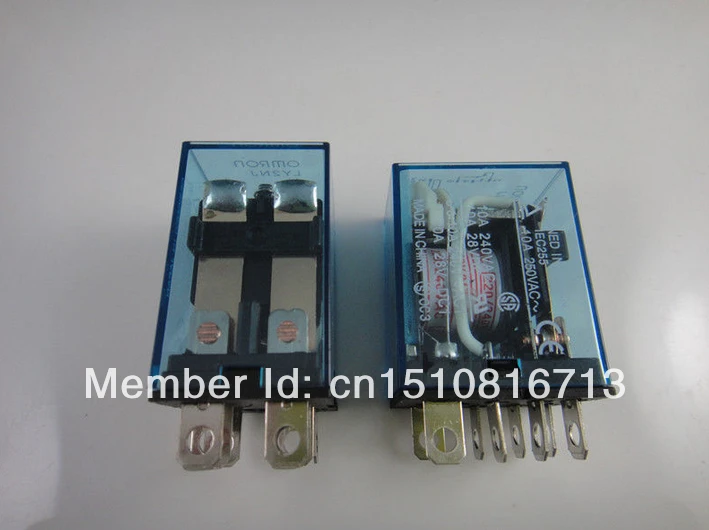 10 компл. 110В AC катушка реле мощности DPDT LY2NJ HH62P L JQX 13F 10A с гнездом|coil power relay|power relayrelay