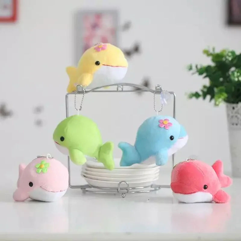 Кукла-присоска Kawaii Dolphin плюшевые игрушки с подвеской в виде мультяшных животных