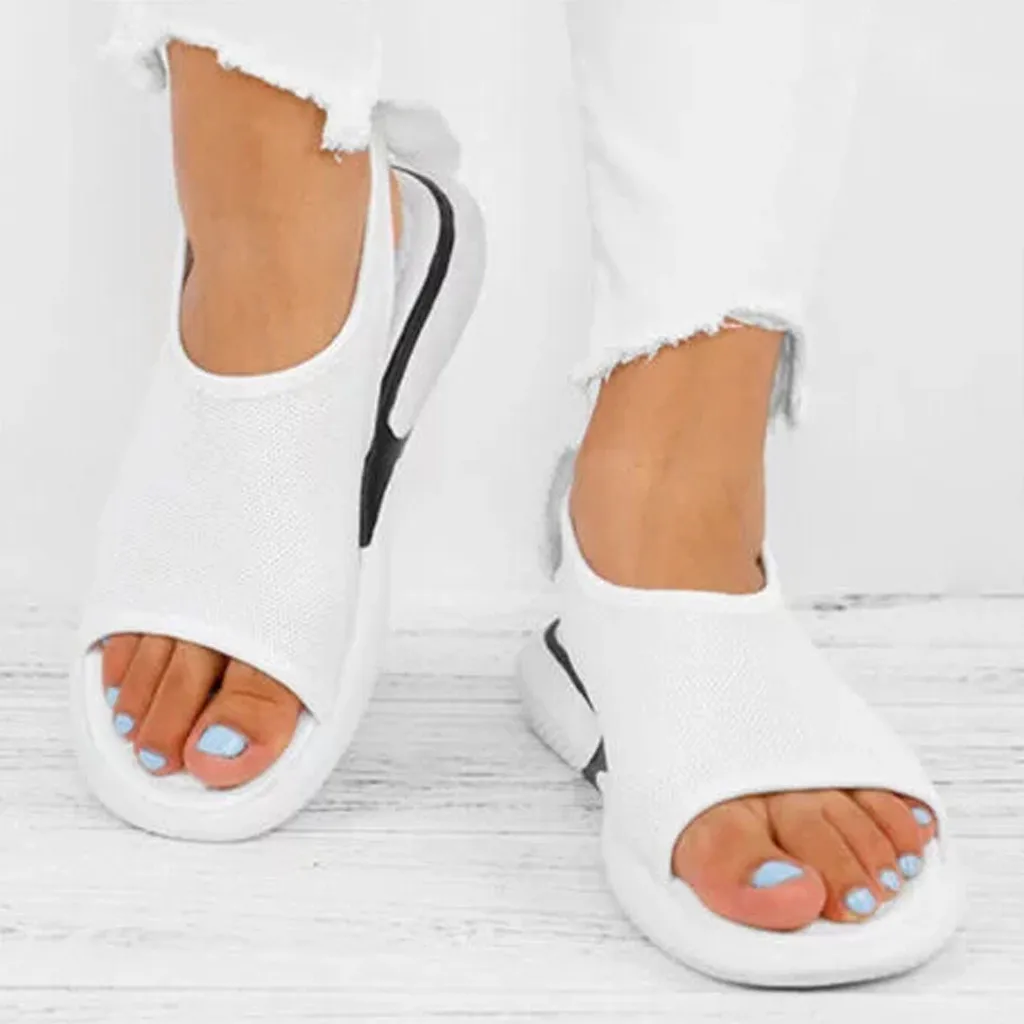 Летние женские удобные сандалии на мягкой подошве; Zapatos De Mujer; сандалии на толстой платформе; повседневная женская обувь с открытым носком