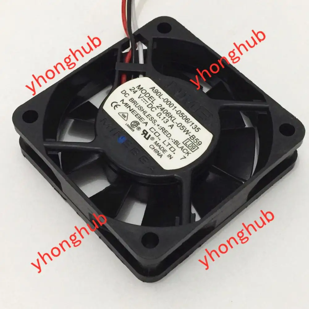 NMB MAT 2406KL 05W B59 L09 DC 24V 0.13A 3 жильный 60x60x15 мм Сервер вентилятор охлаждения|square fan|server fandc
