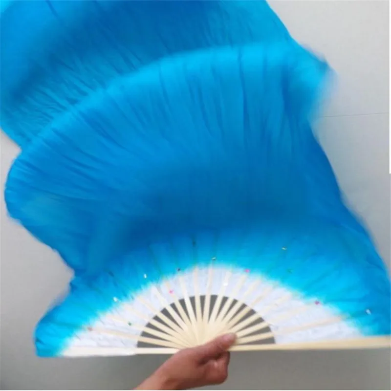 Длинная шелковая вуаль для танца живота из бамбука 1 пара 7 видов цветов ручная